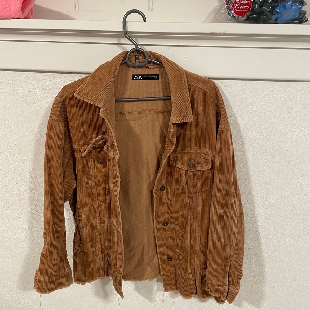 Zara tan corduroy jacket